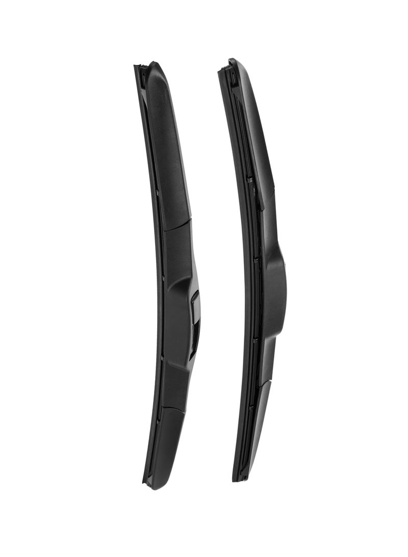 LAWAZIM Rubber Wiper Blades with Iron Bracket - 2 Piece, 16inch - Boneless Frameless Windshield Wiper Replacement, Quiet Streak-Free All Weather Automotive Wiper Blade - Ideal for Front & Rear Use - Image 1